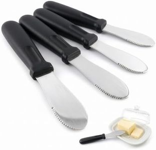 4 PCs Butter Knife Spreader – Stainless Steel Butter Knives with Grater Blade and Holes for Spreading and Slicing – Cheese Spreader Knives with Corrosion-Resistant Finish and Easy-Grip Handle