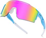 RINKUOLYO Sports Polarized Sunglasses for Men and Women, Youth Kids Baseball Softball Sunglasses for Cycling, Running