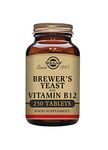 Solgar Brewer's Yeast with Vitamin B12 Tablets - Rich source of protein, vitamins, minerals and acids - Healthy nervous system - Vegan,250 Count (Pack of 1)