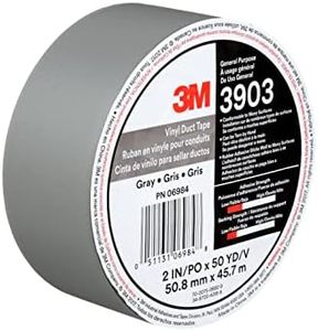 3M 3903 Vinyl Duct Tape, Gray 2" Wide by 50 Yards Long, 6.3 Mil