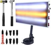 Shkalacar Paintless Dent Repair Kit, Dent Removal Kit, LED Paintless Dent Repair Light Board with Dent Repair Hammer Rubber Hammer Tap Down Pen Replacement Heads Set for Auto Body Dent Removal