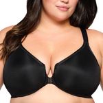 Glamorise Women's Plus Size Wonderwire Posture Back Bra Underwire #9265, Black, 42DD