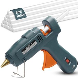 YESLUSY Pistolet à Colle, 60W/100W Pistolet à Colle Chaude Double Température, Avec 15 Colles Chaudes (11mm X 200mm), 3 Min de Chauffe pour Le Bricolage, Les Travaux Manuels Et Les Réparations