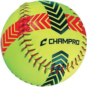 Champro Striped Training Softball Set (Optic Yellow, 12-Inch)