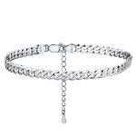 Sterling Silver Cuban Link Anklets For Women Womens Foot Chain Anklet Ankle Braclet