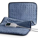 Heating Pad, 32"x17" Electric Heating Pad, Moist Heat Options, Electric Heat Pad for Back, Neck, Shoulder, 6 Temperature Level, 4 Timer Modes, Auto Shut Off, Machine Washable, Ultra Soft