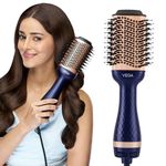 Vega Pro Volumizer Hair Blow Dryer Brush, 3 in 1 Hot Air Brush, 360° Airflow Vent, 2 in1 Quick Drying & Styling, 3 Heat/2 Speed Settings, Hair Dryer Brush, Blowout Volumizer Brush(1000-1200W, VHSD-02)