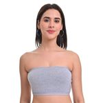 Adira | Strapless Bra for Women | Bandeau Bra for Women | Strapless Bra | Silicone Anti-Slip Band | Triple Layer Front Panel | Conceals Visibility of Nipples | Pack of 1 | Grey | 2XL