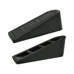 2 Pack Big Door Stopper, Non-Scratching Large Door Stop 6.5" x 2.4" Heavy Duty Rubber Door Wedge Stop for Residential and Commercial Use