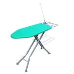 ATHENACREATIONS Foldable Ironing Board with Wire Manager & Multi-Function Tray | Aluminized Surface to Reflect Heat | Height Adjustable Iron Table for Ironing Clothes