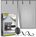 AUGO Garage Door Screen Magnetic Closure - Garage Screen Doors for 1 Car Garage Pull Down - Magnetic Screen Door Mesh - Heavy Duty Weighted Bottom - Pet & Kid Friendly - Keep Open Feature - 9' x 7'