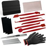 Vinyl Wrap Tool Kit Window Tint Kits for Automotive Vinyl Wrap, Window Film Installation, Include 7PCS Tinting Squeegee, Felt Squeegee, Vinyl Wrap Gloves, Cleaning Cloth and Snap-Off Utility Knife