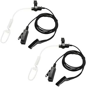 Walkie Talkie Earpiece with Mic，Radio Earpiece for Law Enforcement，Compatible with XPR 7550e 6350 6550 7550 APX 4000 6000 7000 Walkie Talkie Ear Piece Tactical Radio Headset 【2 Packs】