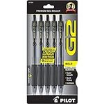 PILOT, G2 Premium Gel Roller Pens, Bold Point 1 mm, Black (Pack of 6, 30 Count Total)