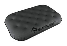 Sea to Summit - Aeros Ultralight Deluxe Pillow XL - Lightweight Inflatable Travel Pillow - Lock System - Ultra-Sil Zippered Pouch - For Camping & Bikepacking - 56 x 36 x 14cm - Grey - 130g