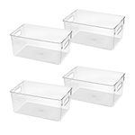 CONTROL KITCHEN Clear Plastic Storage Bins (4 Pack)