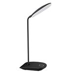 DEEPLITE LED Desk Lamp with Flexible Gooseneck 3 Level Brightness, Battery Operated Table Lamp 5W Touch Control, Compact Portable lamp for Dorm Study Office Bedroom, Eye-Caring and Energy Saving