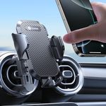 andobil Mobile Phone Holder Car Round Ventilation [ 2.0 Design Upgrade for Mercedes ] Mobile Phone Holder Car [ 2025 New Metal Vent Clip ] for Mercedes-Benz A/B/C/E/S,Benz Accessories Mini Cooper etc