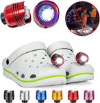 Headlights for Croc 2pcs, Flashlights Attachment for Croc, Light Up Charms Accessories for Kids Adults Men Women, Clip on Clog Headlights for Crock Shoe, IPX5 Waterproof for Camping Fishing Cycling