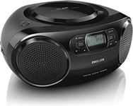 Philips CD Player AZB500/12 DAB + Radio (DAB+/FM, Dynamic Bass Boost, CD Playback, Shuffle/Repeat Function, 3.5-mm Audio-In) Black,One size