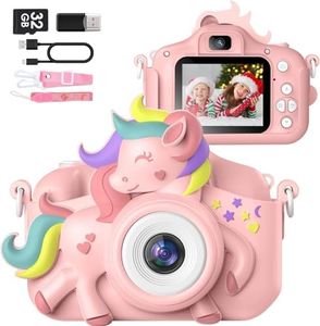 Kids Camera for 3-12 Years Old Toddlers Childrens Boys Girls Selfie Camera 20.0 MP HD 1080P IPS Screen Dual Digital Toy Camera for Kids Birthday