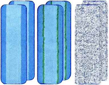 6 Pack Microfiber Cleaning Replacement Pad for Bona Mop,Washable Reusable Microfiber Cleaning Mop Pad for Hardwood Floor,Wet Dry Use,2 Deep Cleaning Pad+2 Microfiber Cleaning Pad+2 Dusting Mop Pad