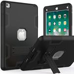 Puxicu Case for iPad Air 2 (2nd Generation), Puxicu Heavy Duty Rugged Protective, Cover for iPad Air 2 A1566 A1567 (2014), Black