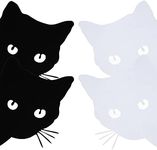 VGOL 4Pcs Peeking Cat Car Sticker Cat Car Decal Cartoon Cat Car Sticker Funny Car Decal Decorative Car Sticker Car Decorative Accessories for Windows Doors