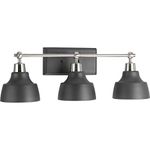 Progress Lighting P300041-009 Bramlett Three-Light Bath and Vanity, Brushed Nickel