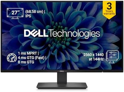 Dell SE2726D 27 inch (68.58 cm) QHD IPS Display, 144Hz Refresh, AMD FreeSync, Eye Comfort Technology, Flicker-Free, HDMI/DP Connectivity, Elegant Design for Work & Play