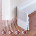 MCOTOP Door Draft Stopper (4 Pack), Under Door Draft Blocker, Weather Stripping Noise Stopper, Insulator Door Sweep, Blocker Cold Air Insulation, Easy to Install, Strong Adhesive (Upgraded White)