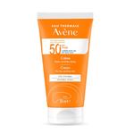 Avene Sunscreen SPF50+ Cream 50ml I Broad Spectrum Protection I UVA, UVB and Blue Light Protection I Water Resistant I No White Cast I Lightweight I Photostable I Fragrance Free I Noncomedogenic