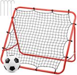 Mardatt 51Pcs Soccer Training Net, 40" X 40" Soccer Goal Net with Adjustable Angle Ball Bounce Back Net Portable Soccer Football Goal Trainer for Backyard Practice Training