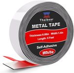 Thaibear Metal Tape for Magnets (1.4'' Wide x 5 ft Long) Flexible Metal Strips Self Adhesive, Ferrous Tape Stick Thin Metal Strips Roll for Magnets