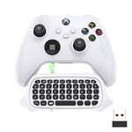 Controller Keyboard for Xbox Series X/S, Wireless 2.4G Ergonomic USB Gamepad Keypad QWERTY Chatpad with Audio and Headset Jack for Game Live Chat Compatiable with Xbox Series S/Series X/One/One S