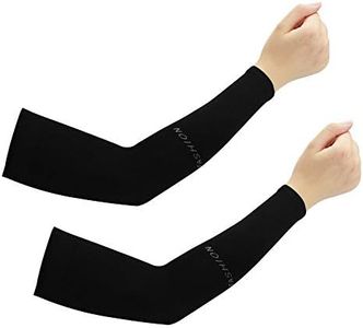 CODIRATO 2 Pares Mangas para Brazo Elásticas Mangas Protectoras UV Transpirables Manga Protectora Solar para Brazo Manguitos Ciclismo Hombre Mujer para Actividades al Aire Libre (Negro)