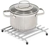 simplywire – Trivet – Heat Resistant – Kitchen Worktop Protector – Square - Chrome