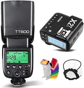 Godox TT600 HSS 1/8000s Flash Speedlite with Godox X2T-C Remote Trigger Transmitter,Built-in 2.4G Wireless X System Compatible for Canon