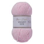 Utopia Crafts Velvet Lux Chenille Super Soft Chunky Yarn for Knitting and Crochet, 100g - 110m (Pink Swan)