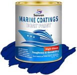 SENVEN Boat Paint, 35 Oz Gloss Blue Marine Boat Topside Bottom Enamel Marine Paint for Boats, Wood, Fiberglass, Aluminum, Metals Oil-Based Epoxy Dark Blue