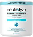 Neutralyze Exfoliating Pads (100 Pads) - Maximum Strength Acne Treatment Pads With 2% Salicylic Acid + 1% Mandelic Acid + Nitrogen Boost Skincare Technology