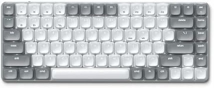 Satechi SM1 75% Mechanical Keyboard, LED Backlit Bluetooth Keyboard, 84 Keys Compact Wireless Keyboard, Gaming Keyboard for Mac and Windows - Light Gray/White