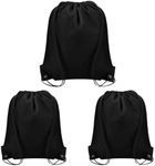 Jindizi 3Pcs Drawstring Backpack Bulk Drawstring Bag Nylon Cinch Sack Backpack Bag,Drawstring Bag String Backpack Bulk Tote Sack Cinch Bag Sport Bag Nylon Draw String Sport Bag（Black）