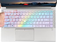 Keyboard Cover for 2021 2022 HP EliteBook 840 G7 G8 14 Inch Notebook Keyboard Skin, HP EliteBook 845 G8 G7 14 Inch Notebook Keyboard Skin Cover Protector, Colorful Rainbow