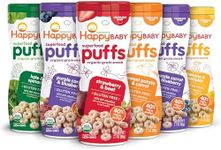 Happy Baby Organics Superfood Puffs, Variety Pack, 2.1 Ounce, Pack of 6 (Flavors may Vary)