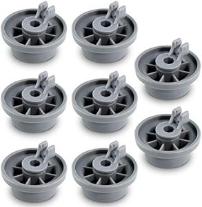 8 Packs 165314 Dishwasher Wheels Lower Rack Fit for Bosch,Dishwasher Wheels Replaces Dish Rack Part Number 420198 AP2802428 PS3439123 by AMI PARTS