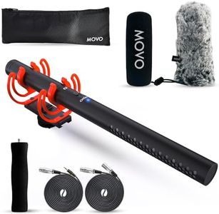 Movo X3-II 11-inch XLR Shotgun Microphone for Camera - Supercardioid Condenser Shotgun Mic for DSLR, Content Creation, Video, and Filmmaking - Directional Boom Mic with Rycote Shockmount, Grip