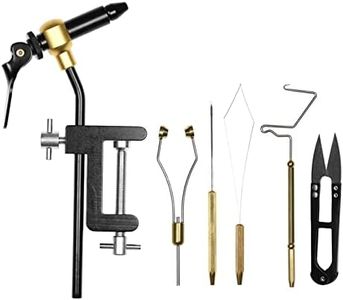 LIXADA Fly Tying Tools Kit 5/6PCS with Fly Tying Vise Bobbin Holder Threader Needle Whip Finisher Scissors Fly Tying Kits for Flying Fishing Professionals Beginners