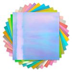 Prime Vinyl 9 Sheets Holographic Permanent Vinyl - 12” x 12” Holographic Vinyl for Cup, Opal Craft Self Adhesive Vinyl for Cutting Machine, Home Decal