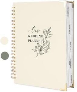 Minimalist Wedding Planner Book and Organizer, 9x12" Wedding Planner for Bride, Tabs, Checklist, Makes Your Countdown Planning Easy, Perfect for Newly Engaged Gift, Cream